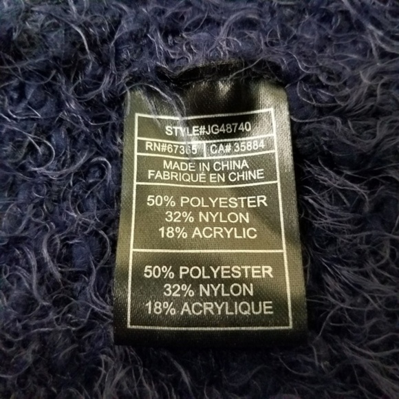 Jack BB Dakota S Fuzzy Eyelash Knit Sweater Dress Teddy Purple - Picture 7 of 8